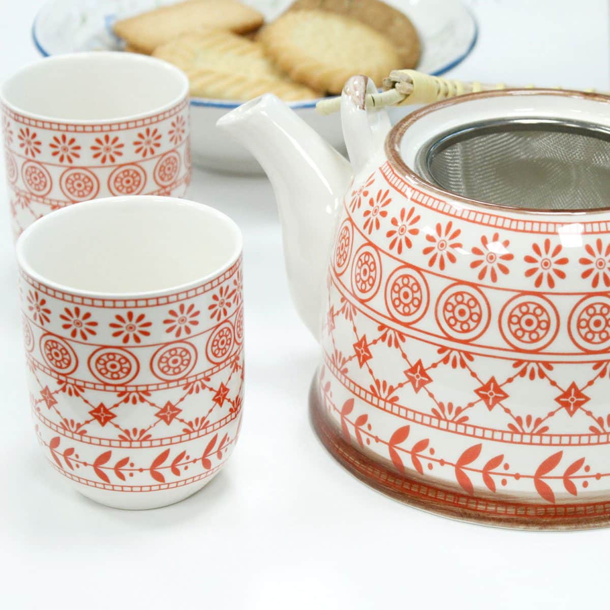 Amber Pattern Herbal Teapot Set