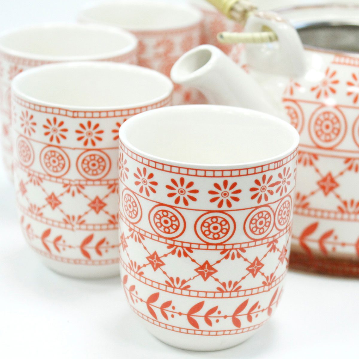Amber Pattern Herbal Teapot Set