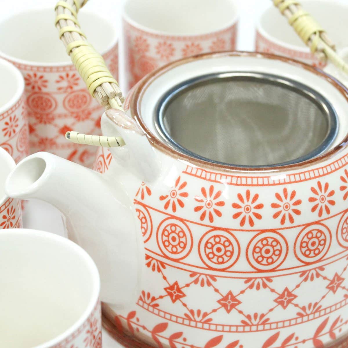 Amber Pattern Herbal Teapot Set
