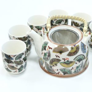 Chinese Fans Herbal Teapot Set