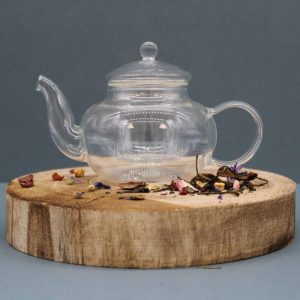 Round Pearl Glass Infusion Teapot 400ml
