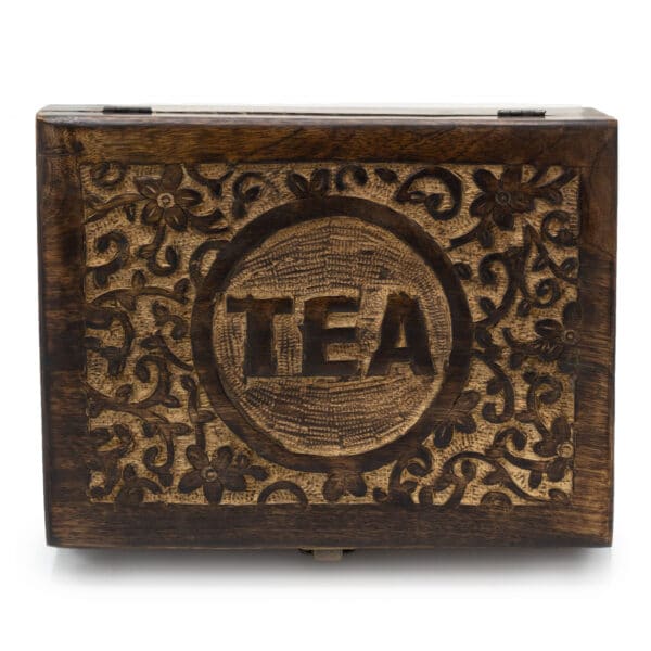 Mango Carved Tea Box - ( 12 compartments) - Image 4